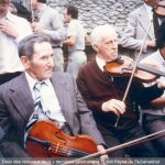 Deux des violoneux de la « dernières génération » : Léon Peyrat de St-Salvadour et Henri Lachaud, fils de Léonard Lachaud de Chaumeil. © photo CRMTL 2016.
